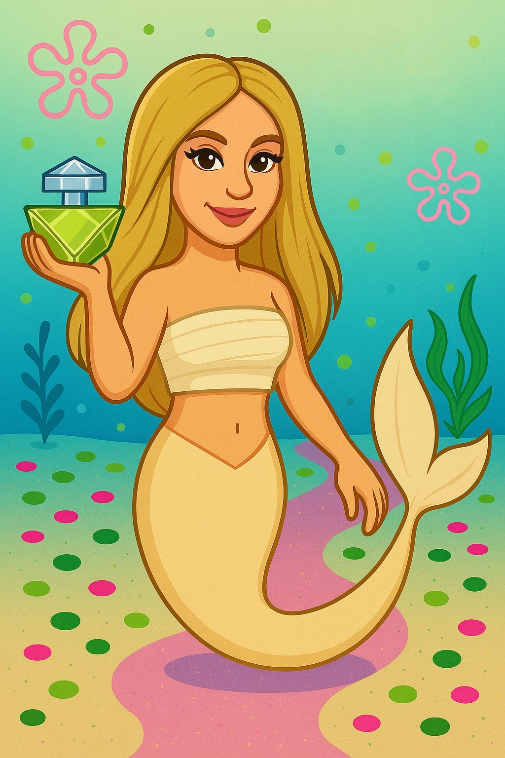 Mermaid Britney in the Believe House