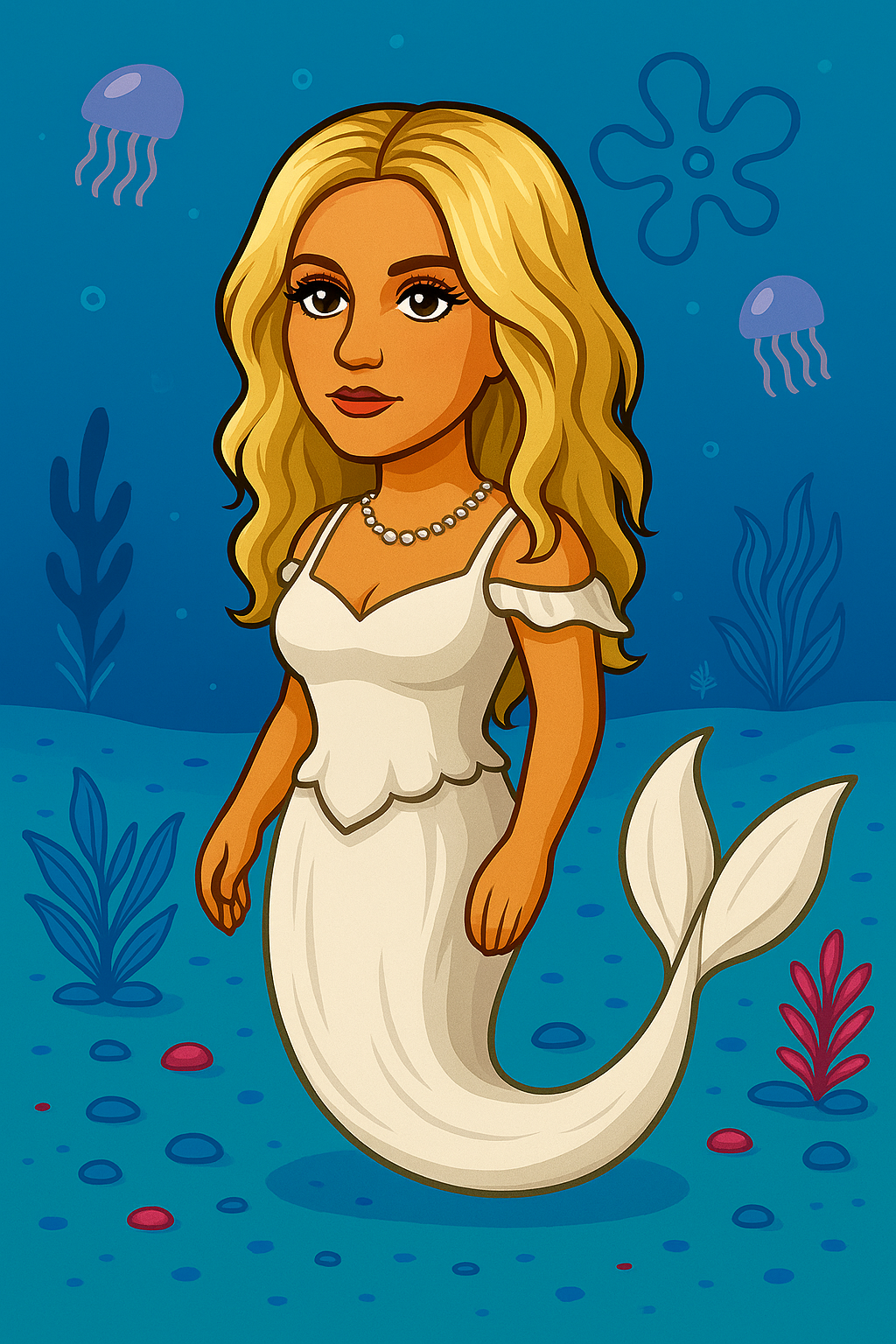 Britney Mermaid in Fantasy House